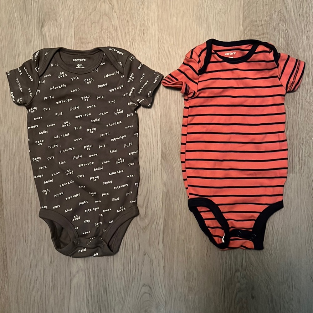 Carters size 6 months onesies